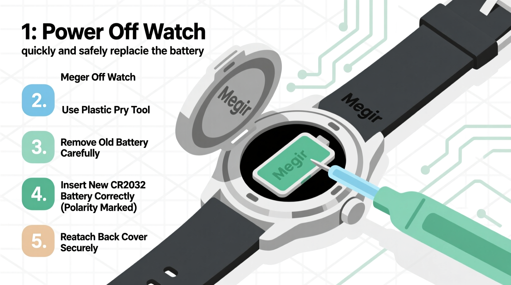 expert tips for changing the battery in your megir watch quickly and safely