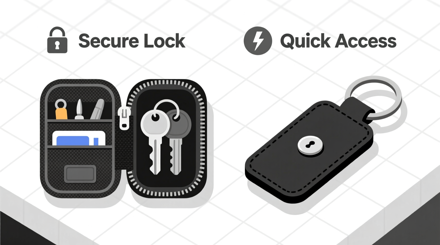 zipper vs button key holders which one actually keeps your keys secure and organized