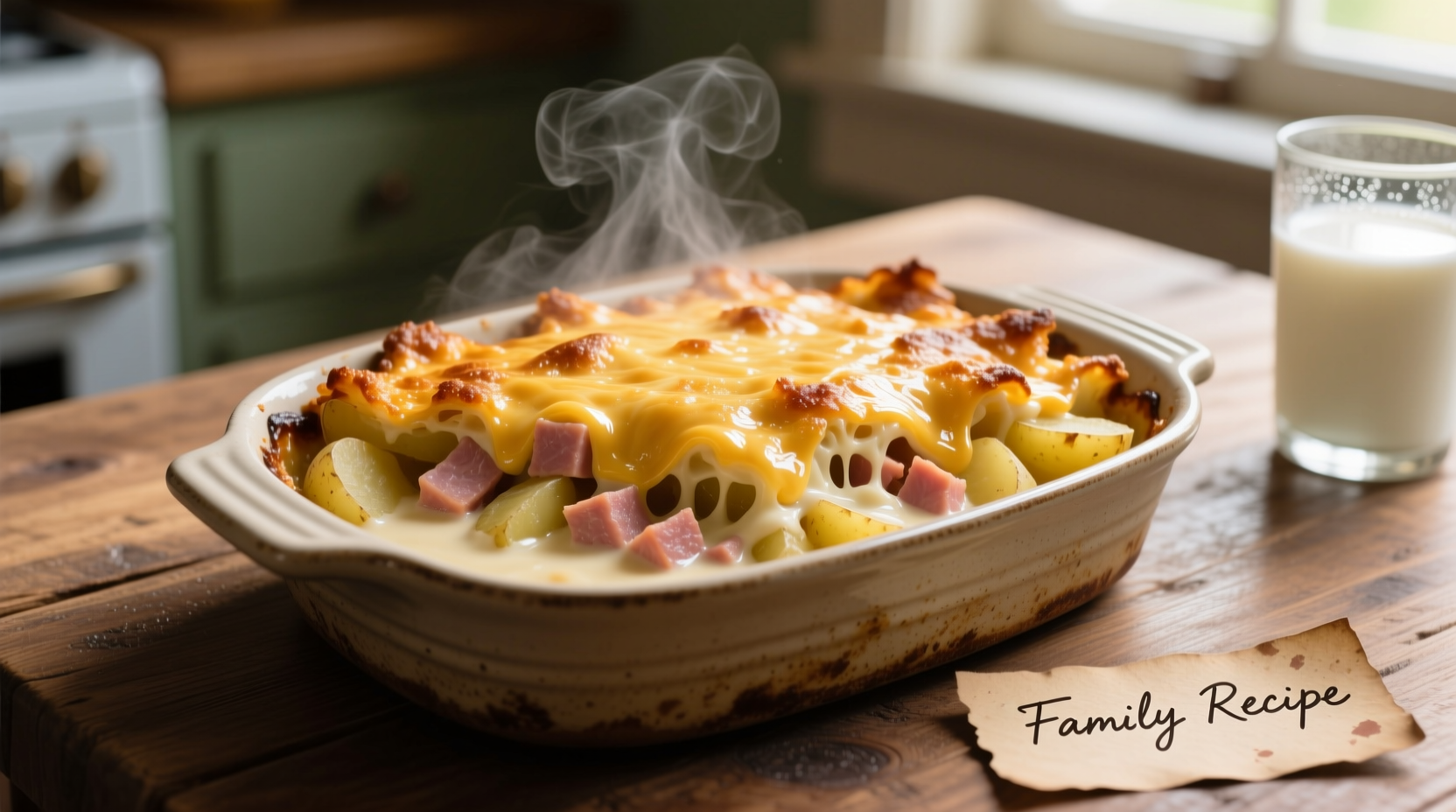 cheesy ham potato casserole