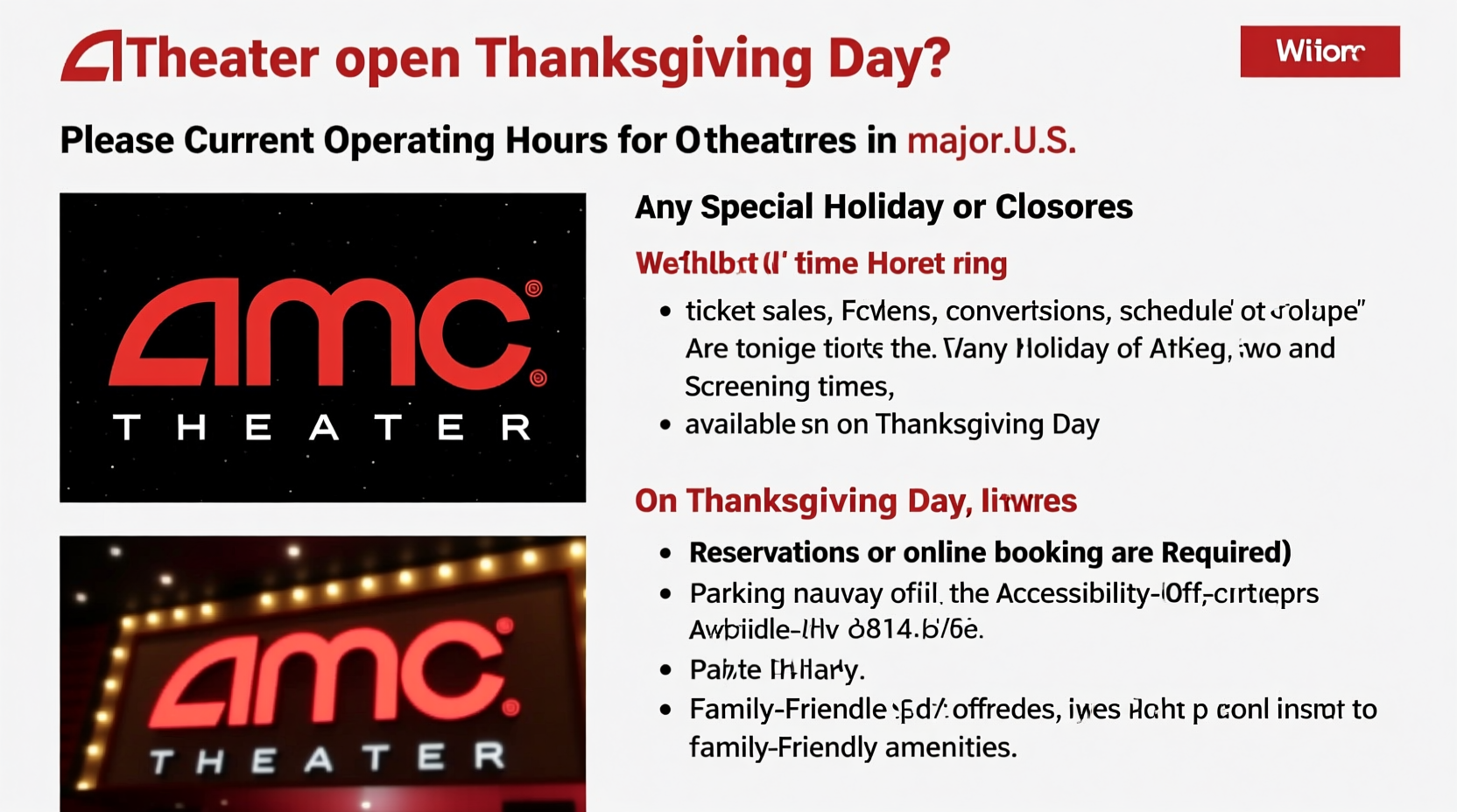 is amc theater open on thanksgiving day