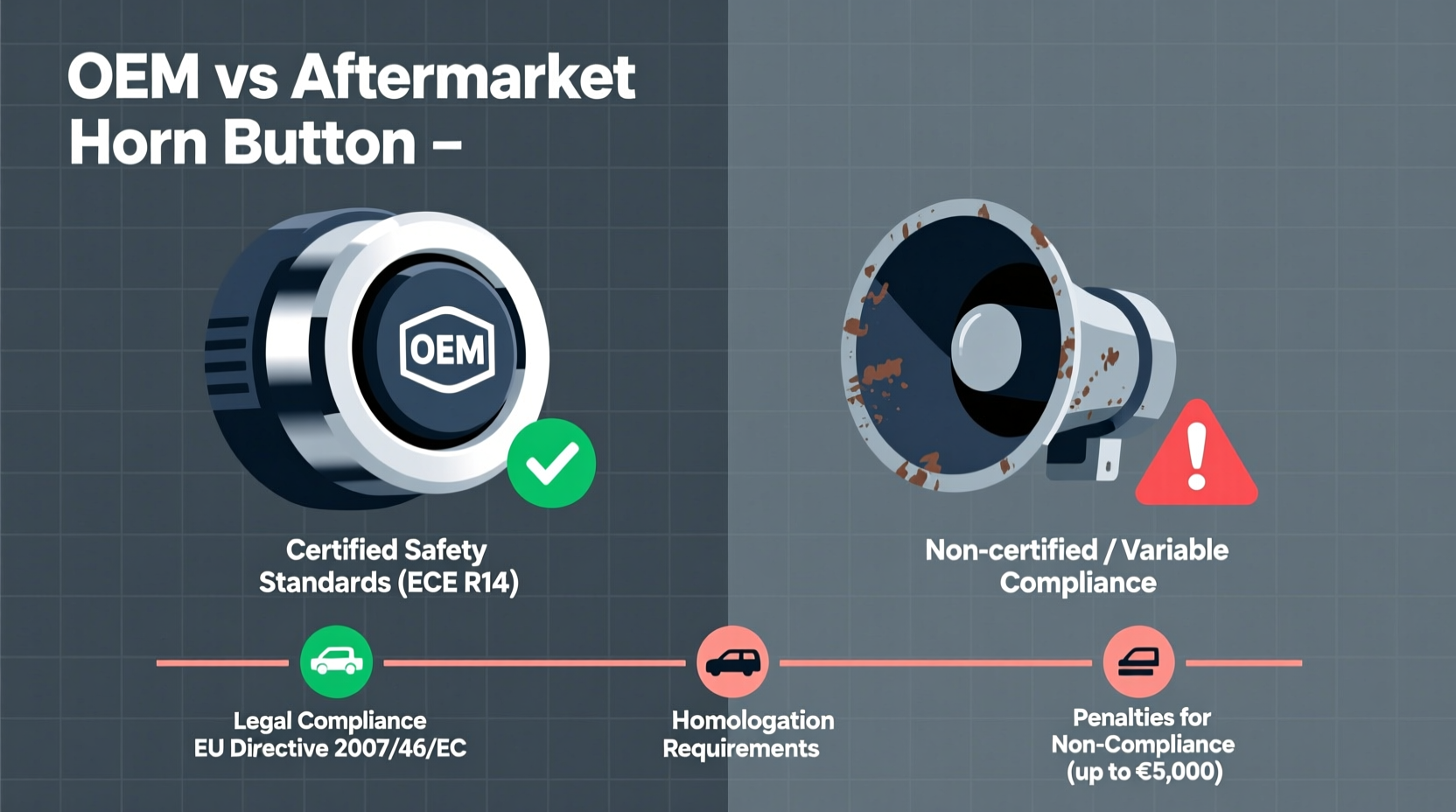 oem vs aftermarket horn button eu
