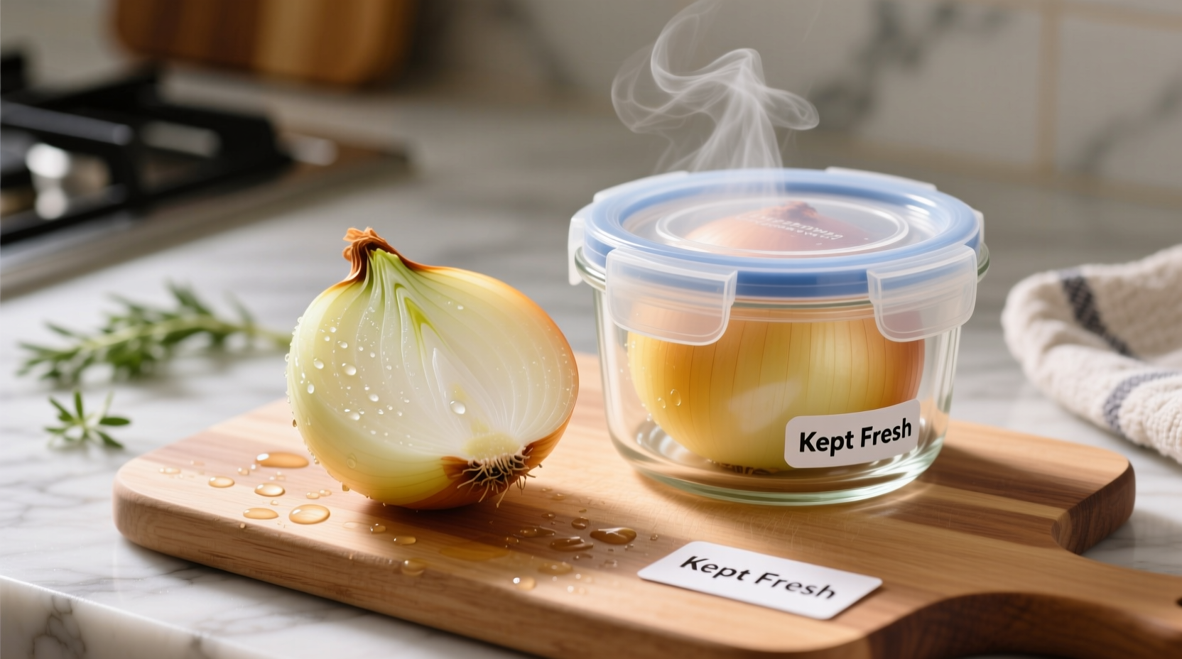 how to keep a cut onion