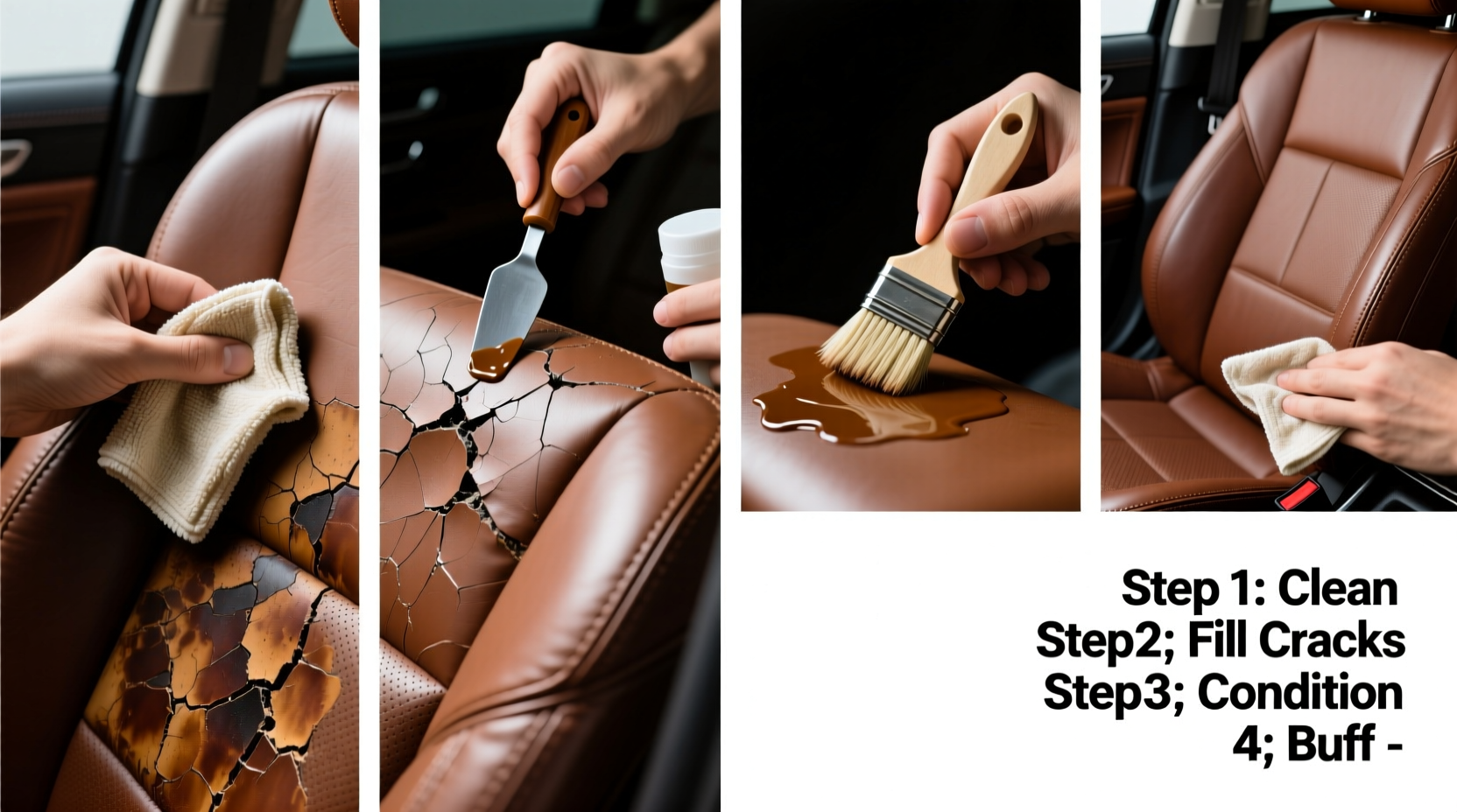 how to repair leather car seats
