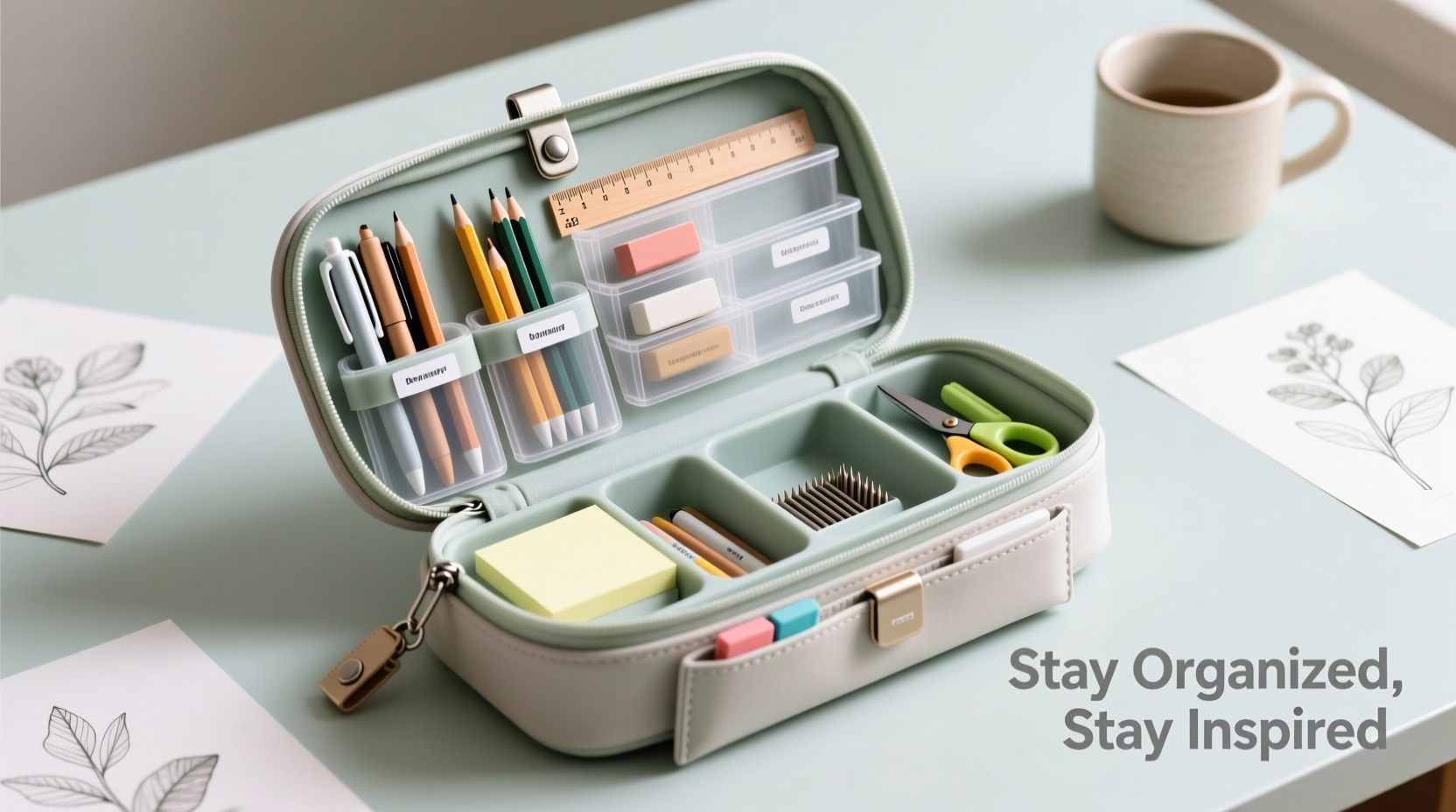 creative tips to efficiently organize and maximize space in a large capacity pencil case