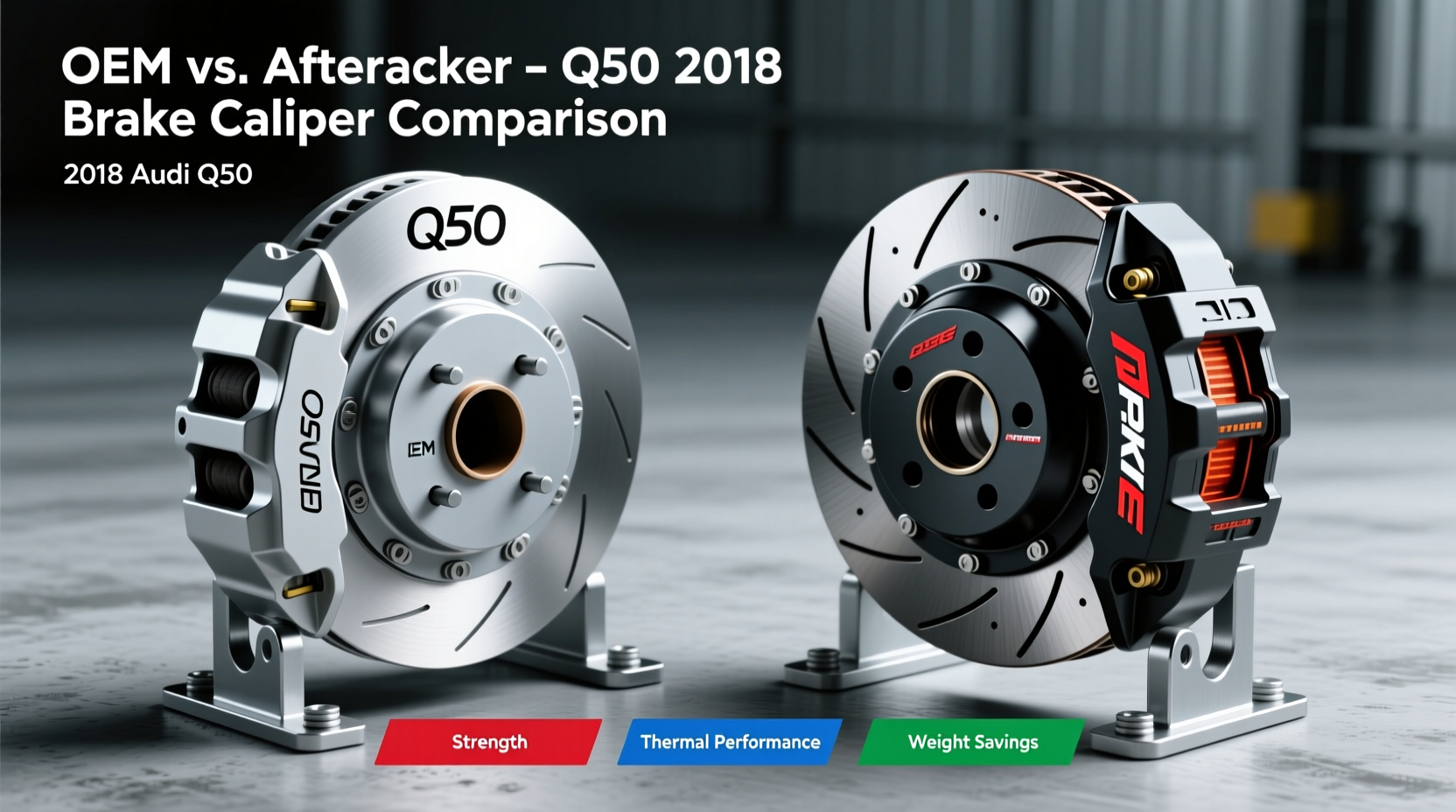 q50 2018 brake caliper comparison