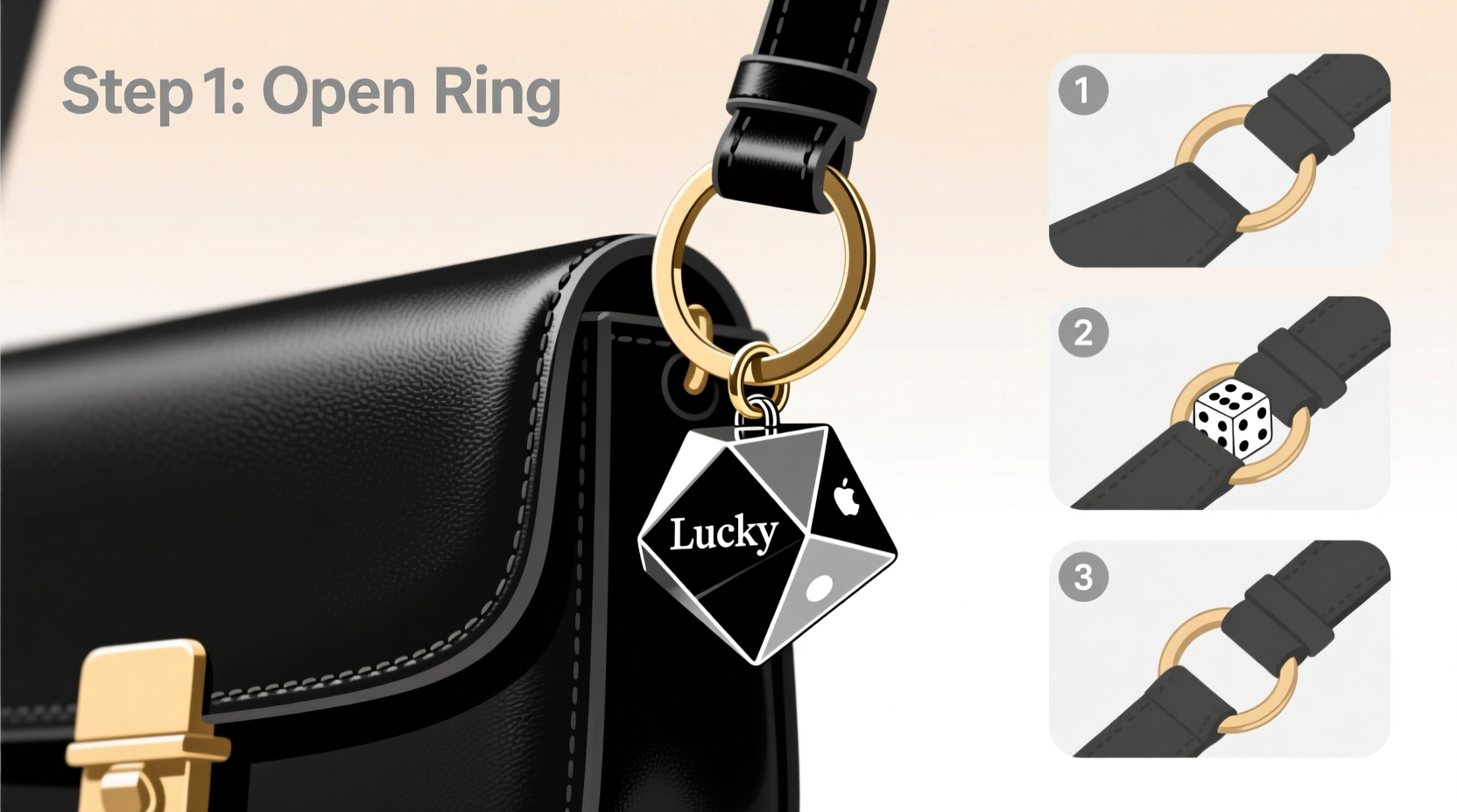 step by step guide how to securely attach a dice keychain to your purse for stylish convenience