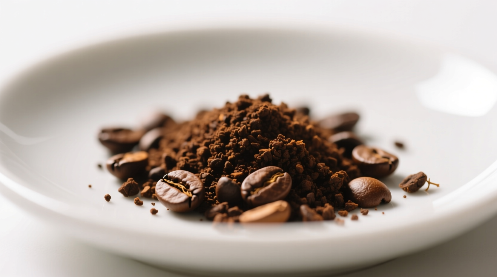clean with coffee grounds