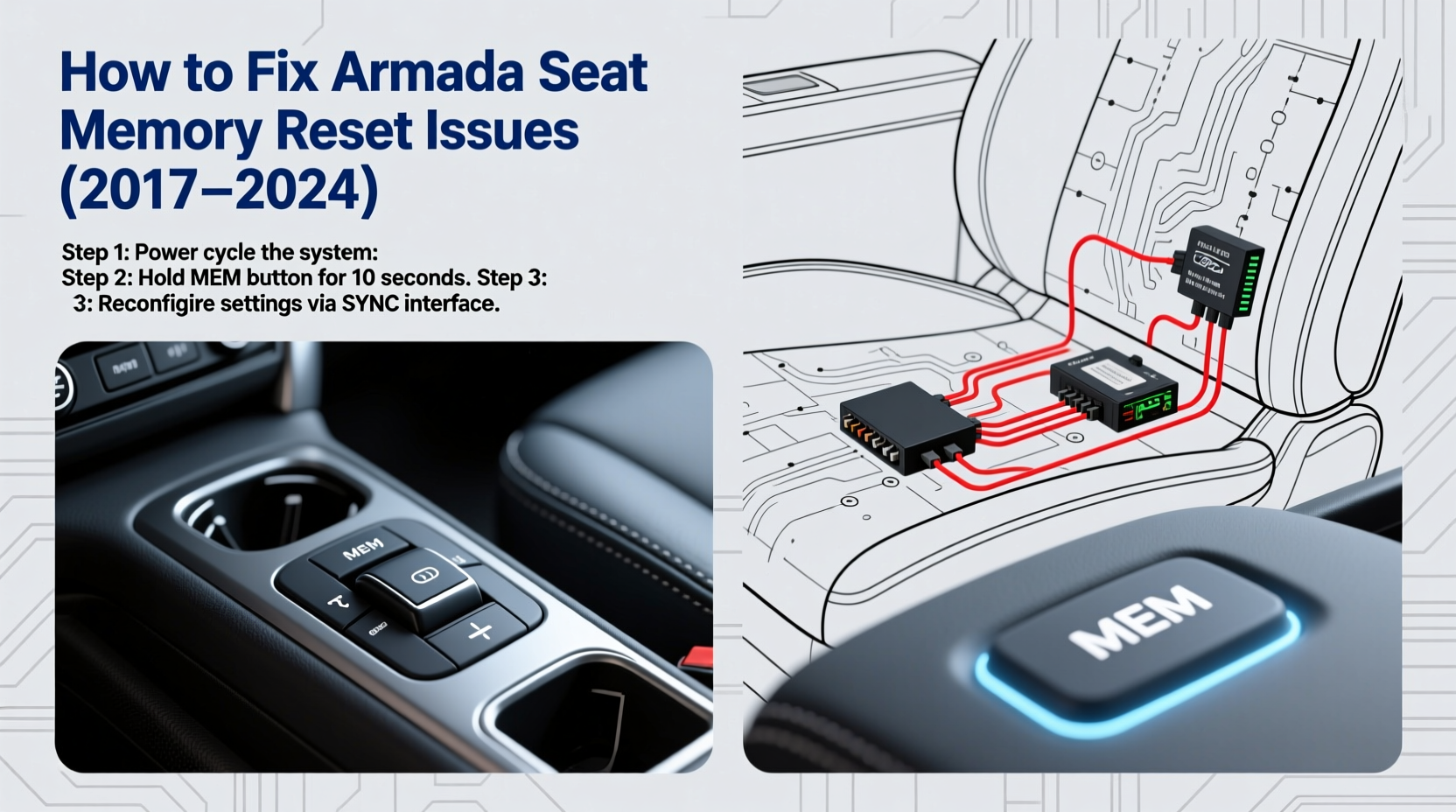 How to Fix Armada Seat Memory Reset Issues (2017–2024)