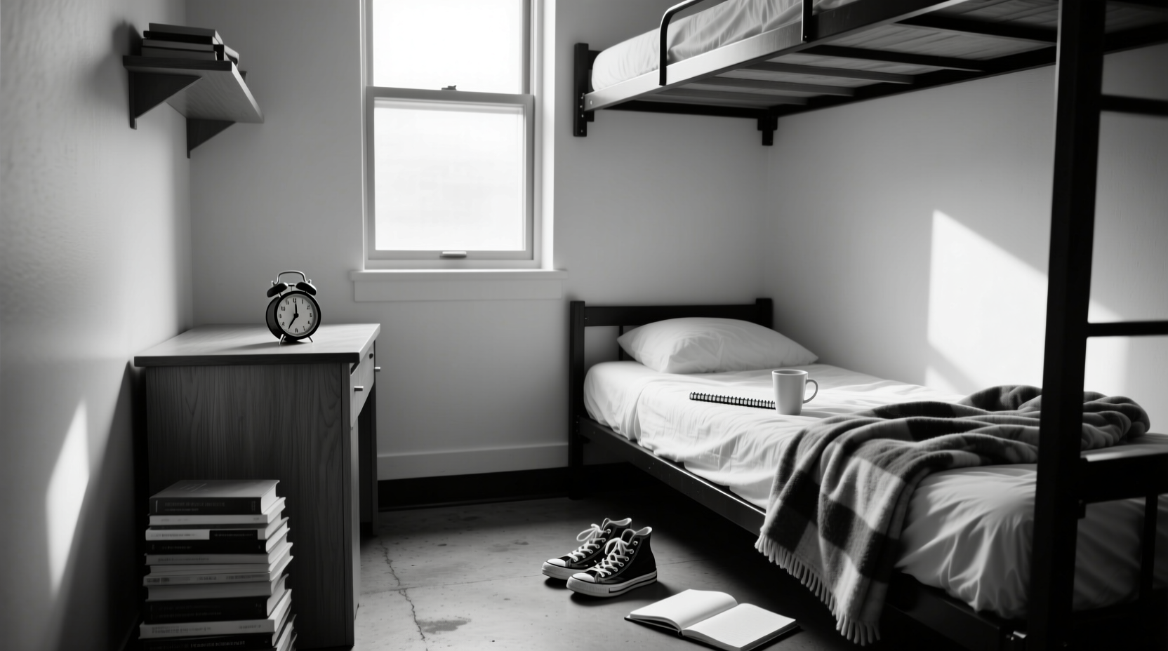 dorm room round up black white