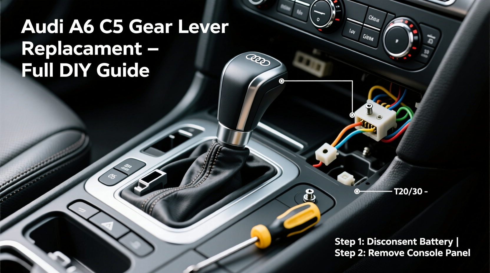 audi a6 c5 gear lever replacement