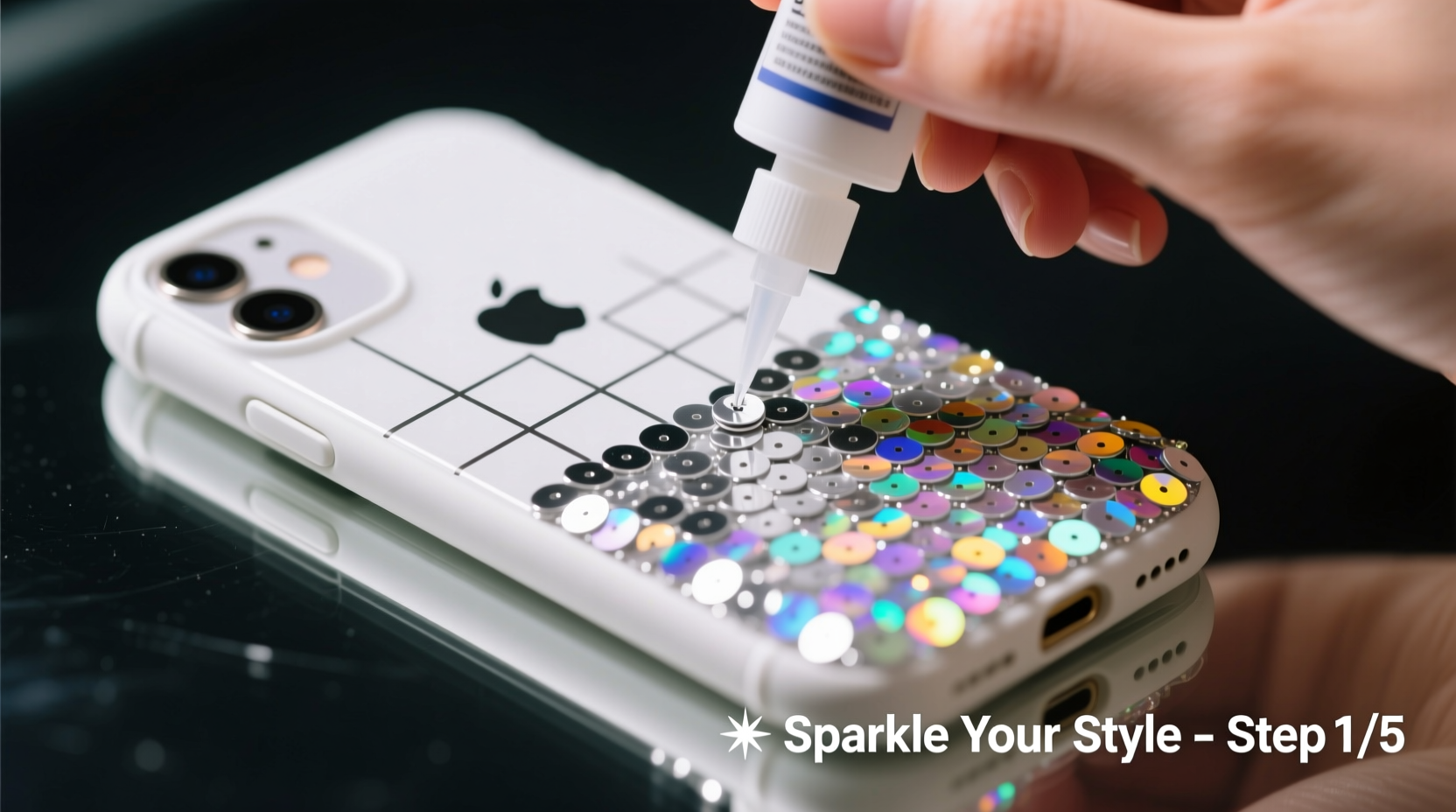 step by step guide to making your iphone case sparkle with sequins for a stunning custom look