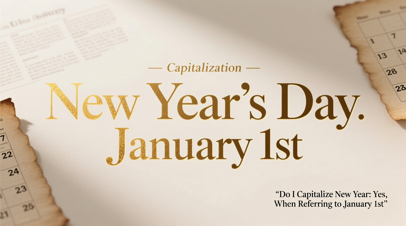 do i capitalize new year