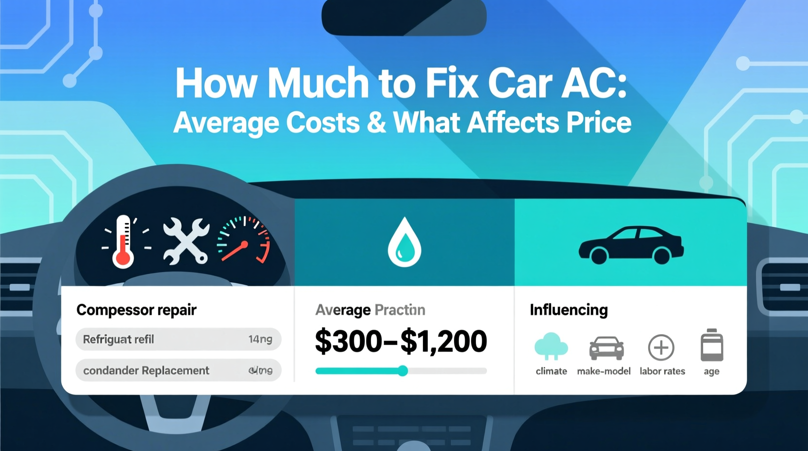 how much to get ac fixed in car