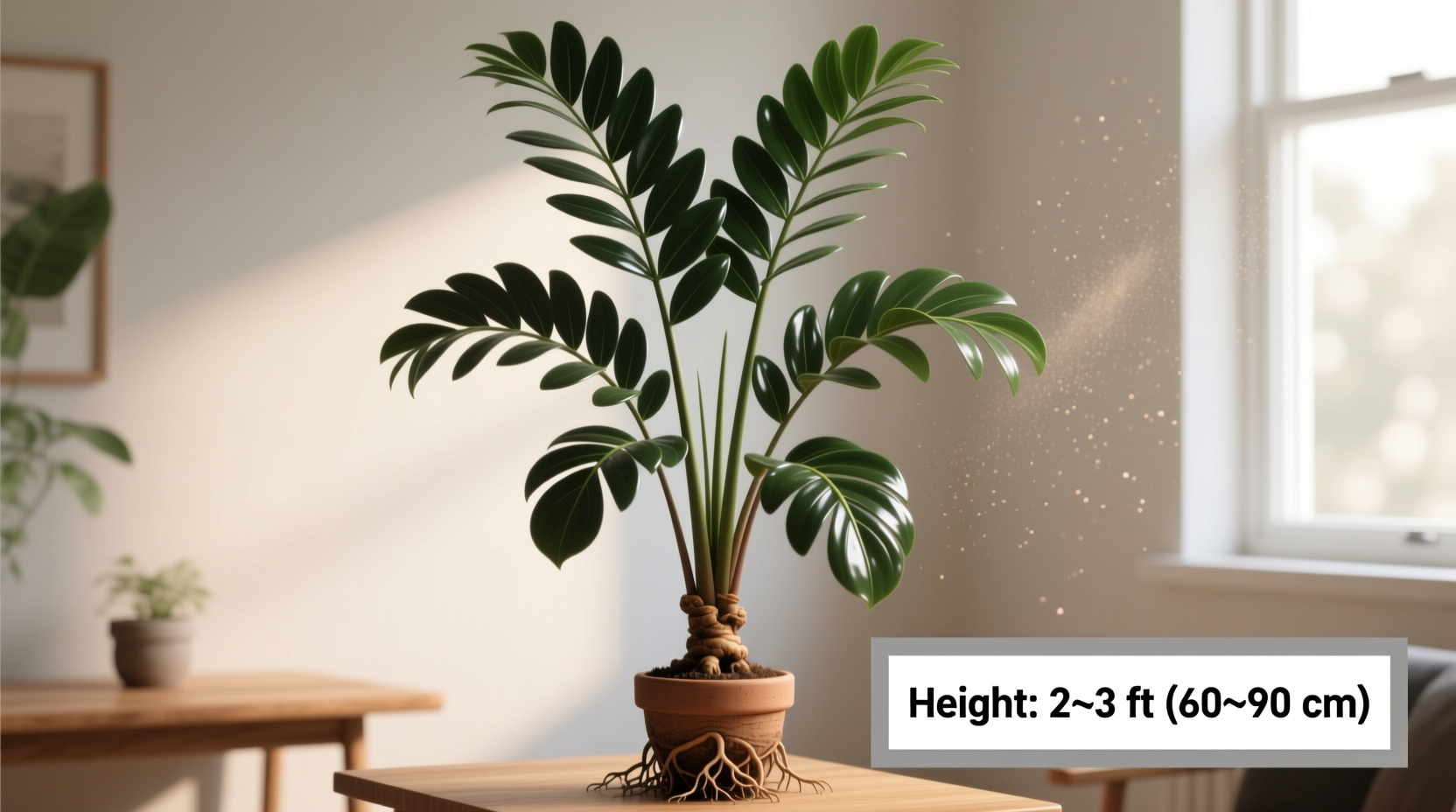 how tall does zz plant grow