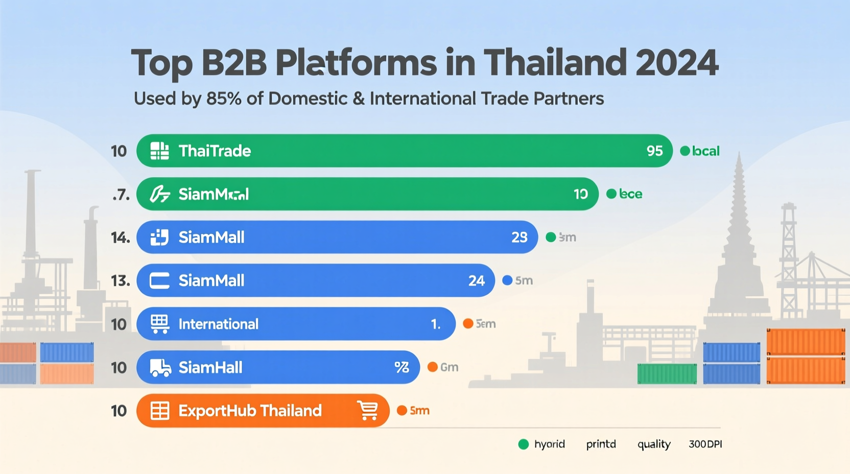 what b2b websites use most in thailand