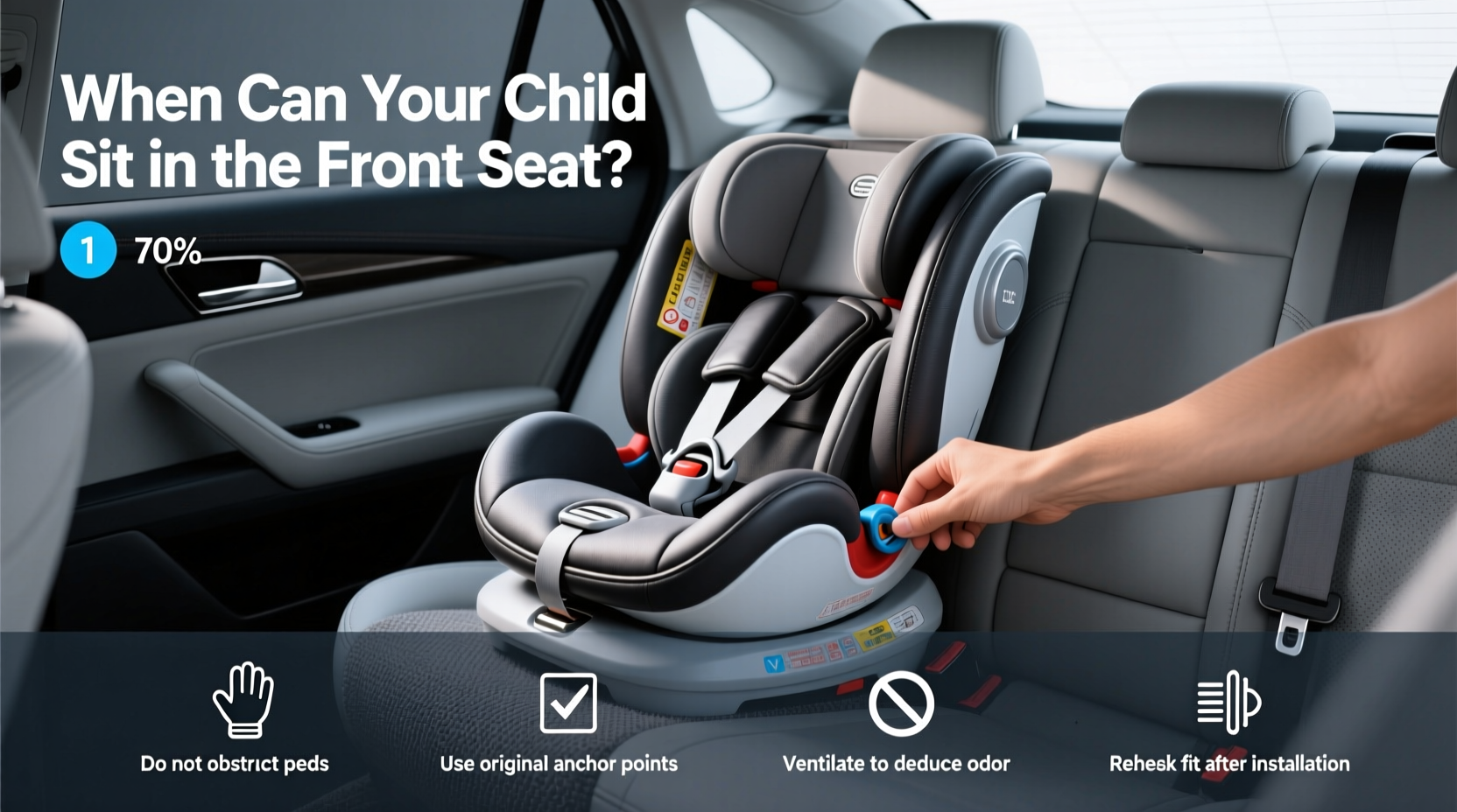how old to sit in front seat ct