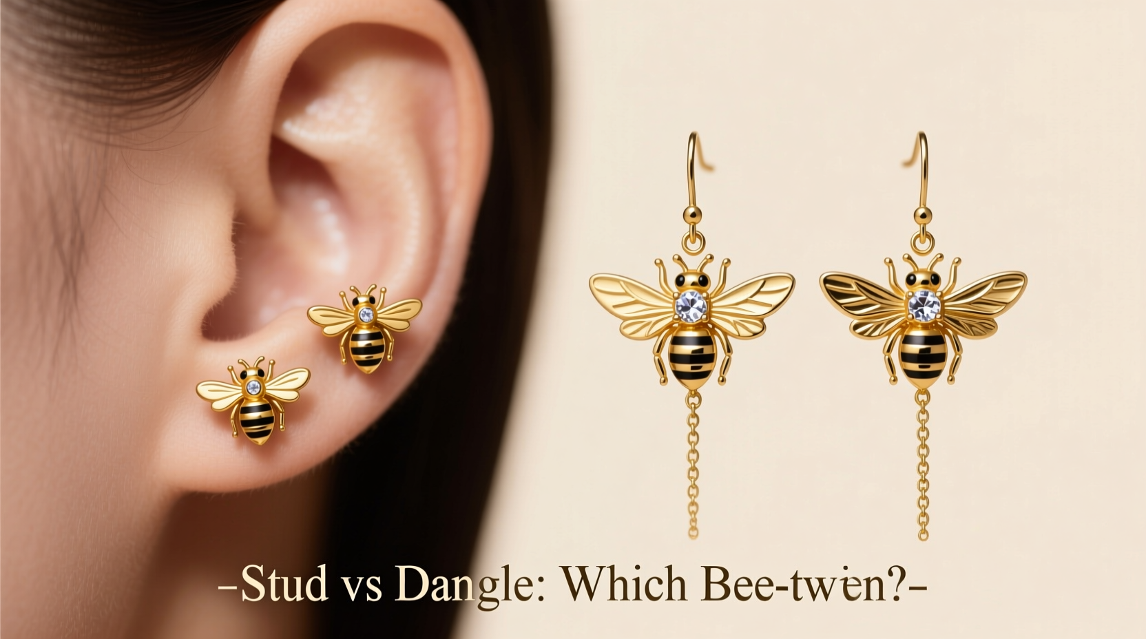 bee stud earrings vs dangle are dangles too much or studs too boring