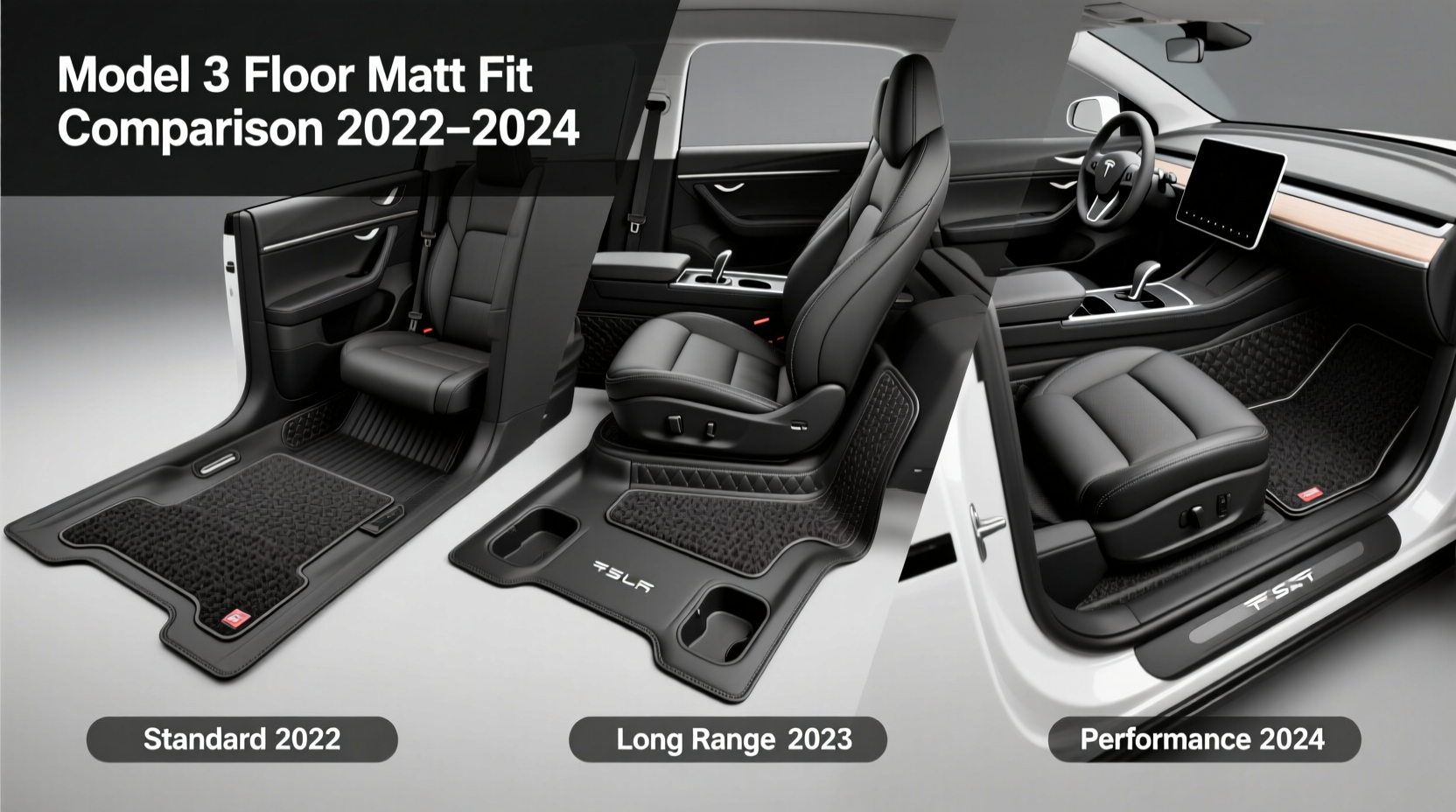 model 3 trim mat fit comparison