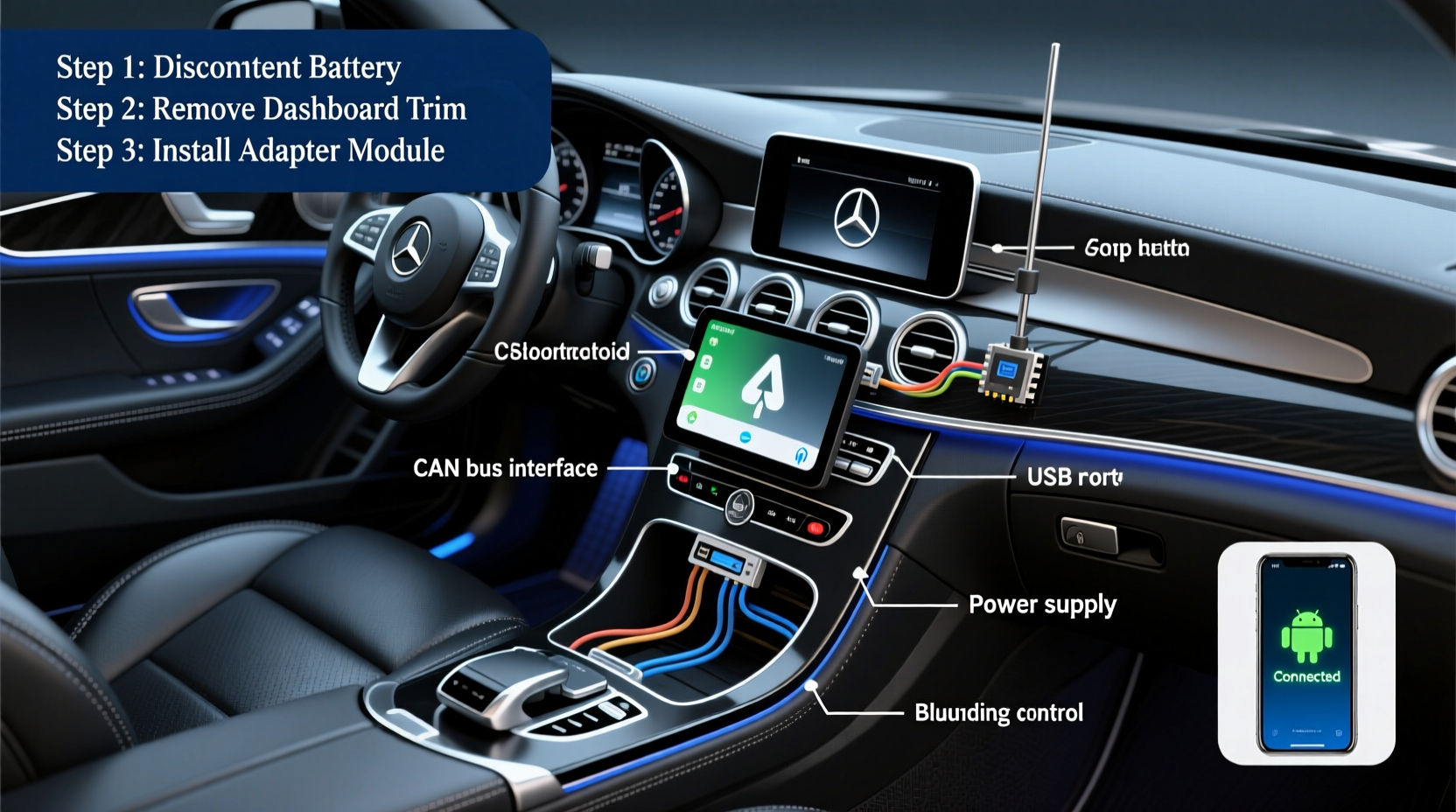 CLS550 Android Auto Install Guide: Retrofit Steps & Hardware