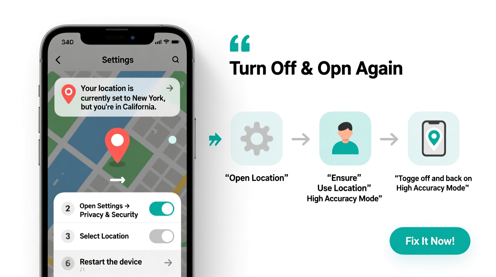 why does my phone think im in a different state fixes