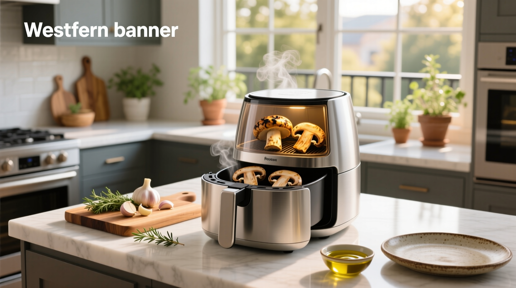 air fryer portobello mushrooms