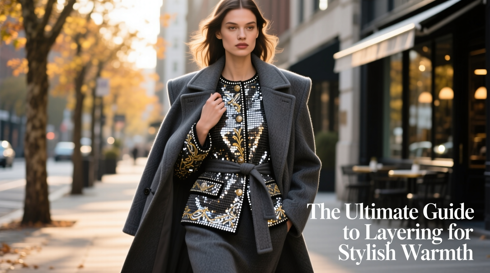 the ultimate guide to layering a coat over a sequin tweed jacket for stylish warmth