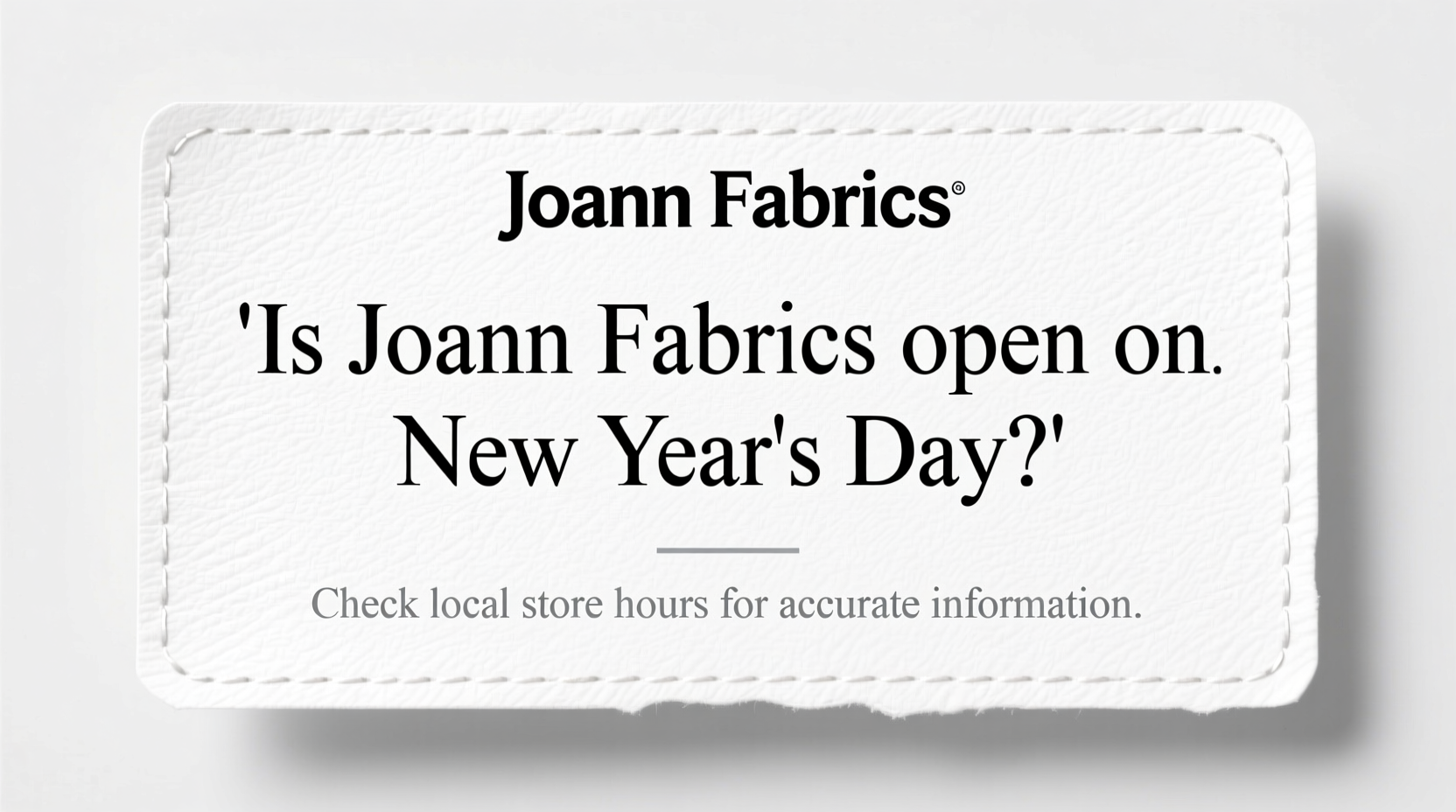 is joann fabrics open on new years day