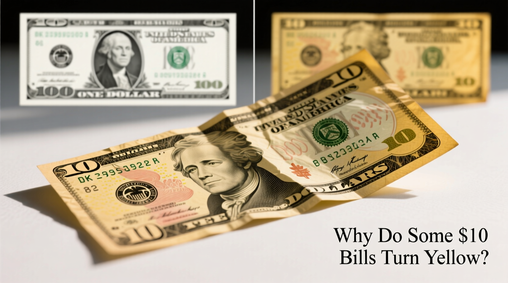 why do some 10 bills look yellow understanding the color change
