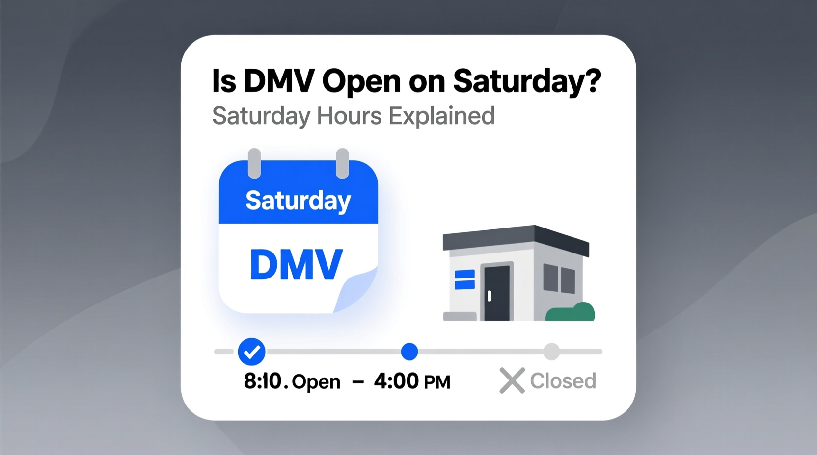 is dmv open on sat