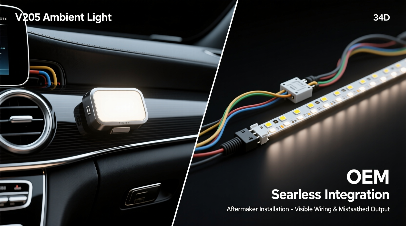 w205 ambient light vs led strip