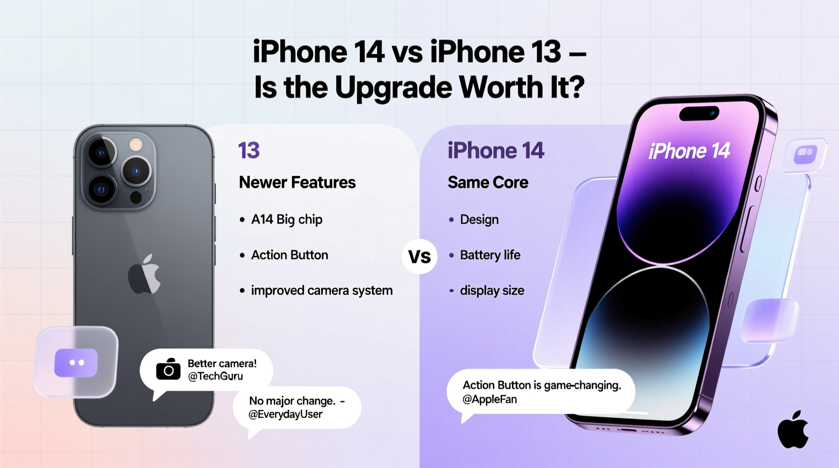 iphone 14 vs 13 is the newer model really worth the upgrade what are people saying