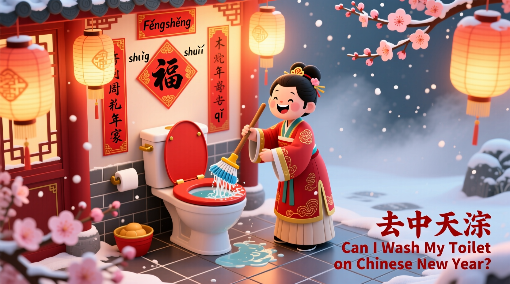can i wash my toilet on chinese new year