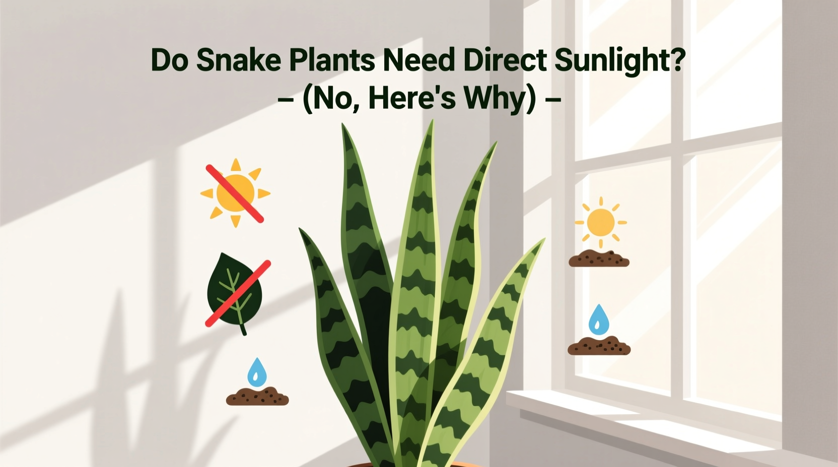 do snake plants need direct sunlight