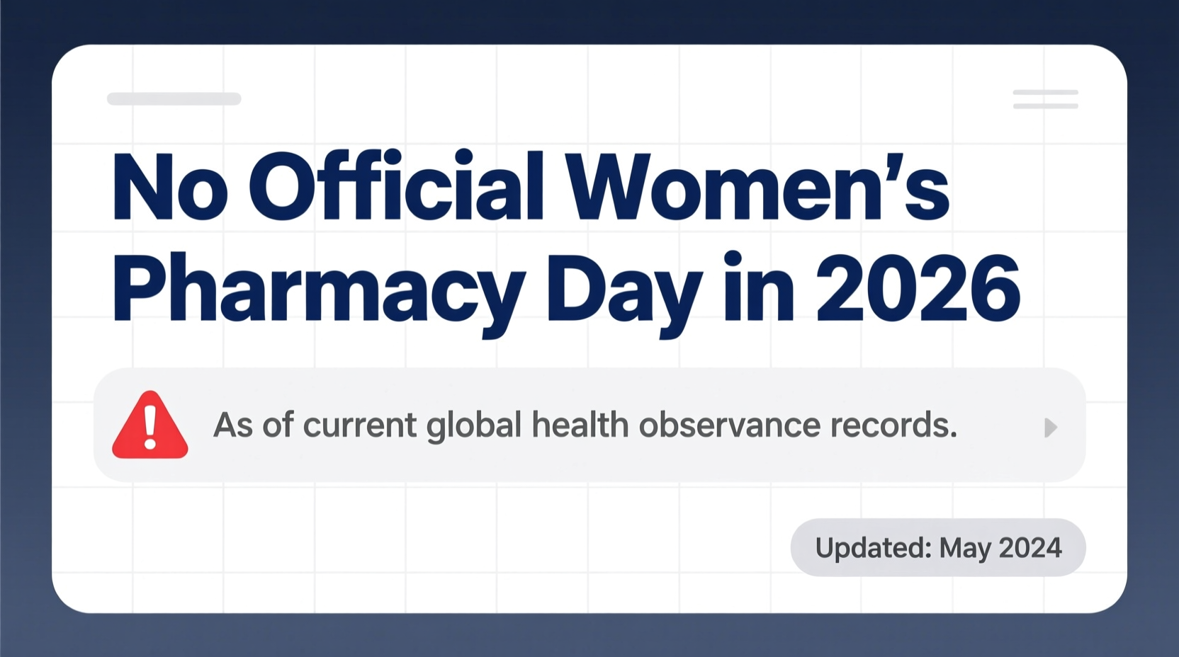 womens pharmacy day