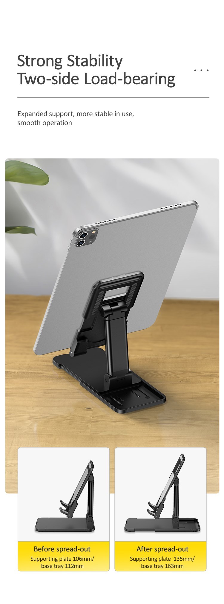 USAMS US-ZJ059 Retractable Desktop Phone and Tablet Holder Stand 35 H23be617d1edf455b92abdb6928f0fc4eX