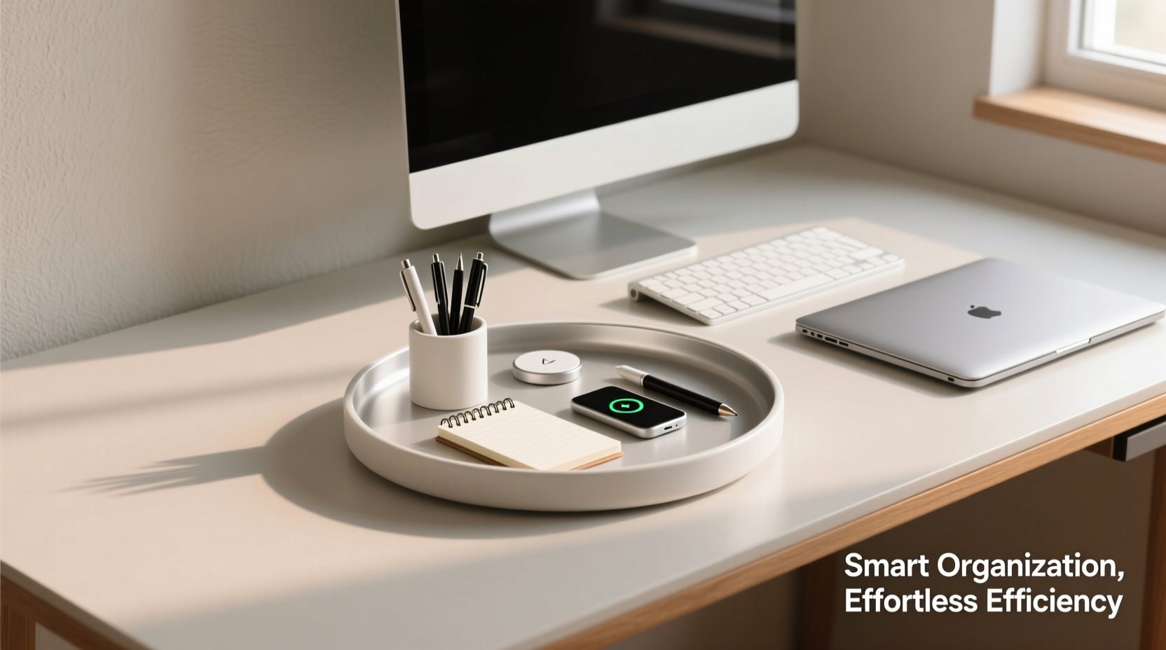 smart strategies to organize your desktop using a storage plate for clutter free efficiency