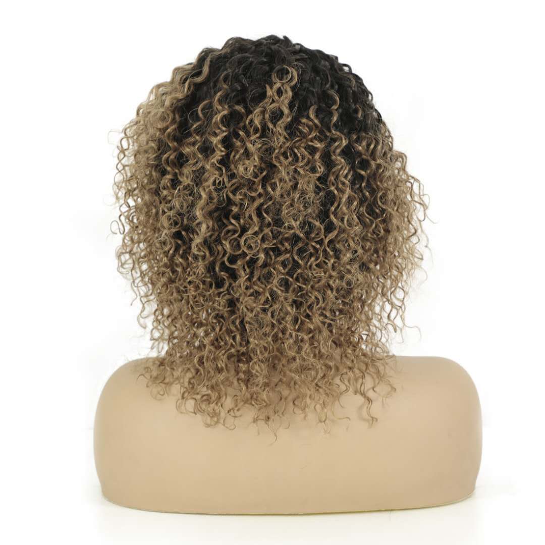 wholesale 10A human hair ombre 1B/30 jerry curly wigs machine made wig