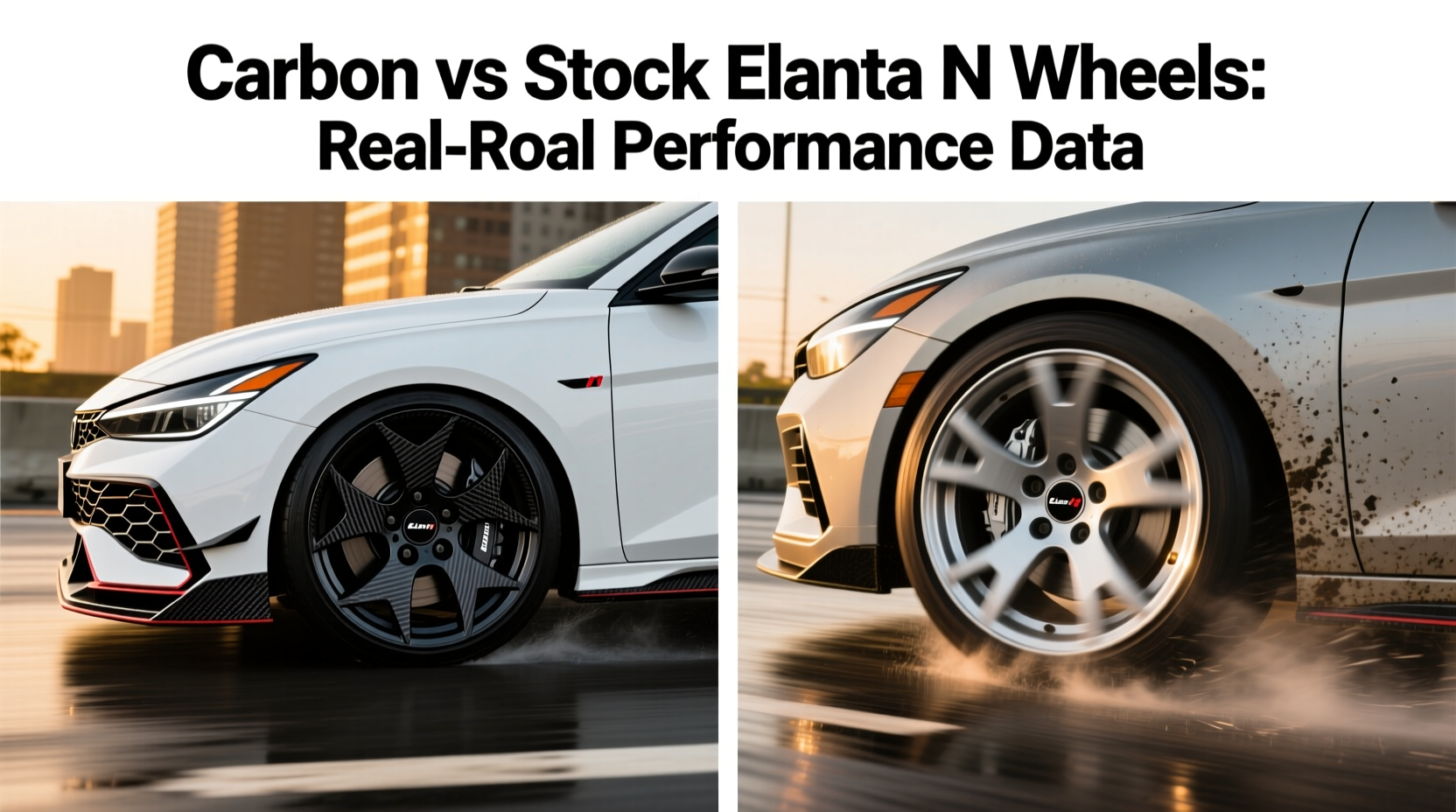 carbon vs stock elantra n wheel