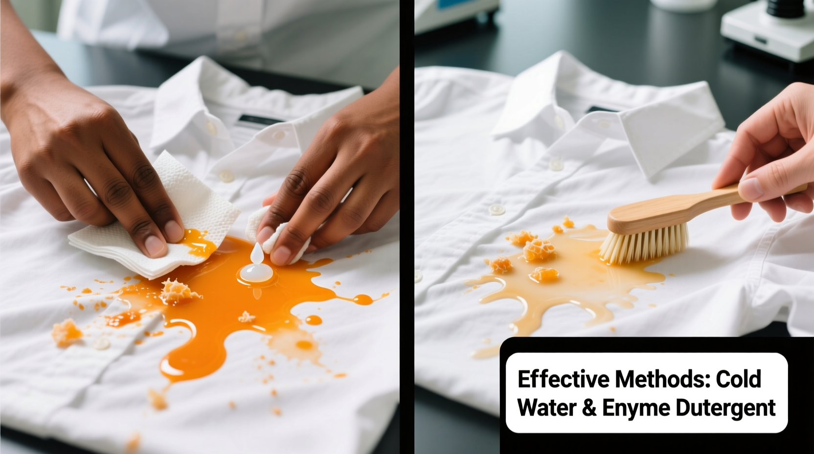 effective methods to completely remove orange juice stains from clothes without damage