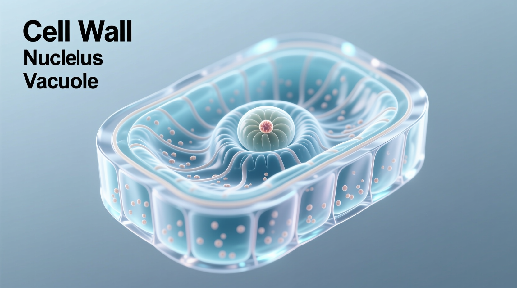 Onion cell structure under microscope magnification