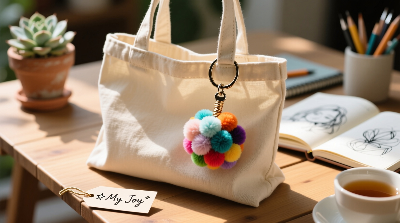 unique tips to personalize your bag using a pom pom keychain