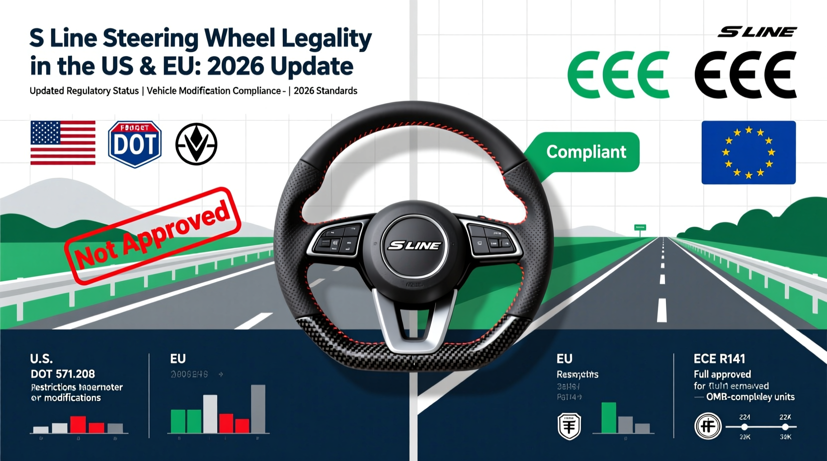 s line steering wheel legality 2026