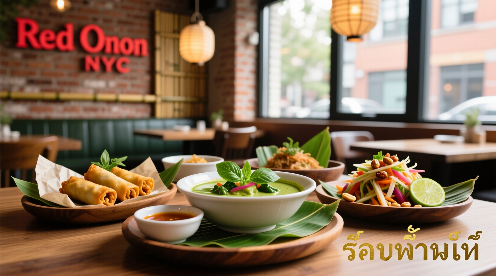 Authentic Thai dishes at Red Onion NYC restaurant