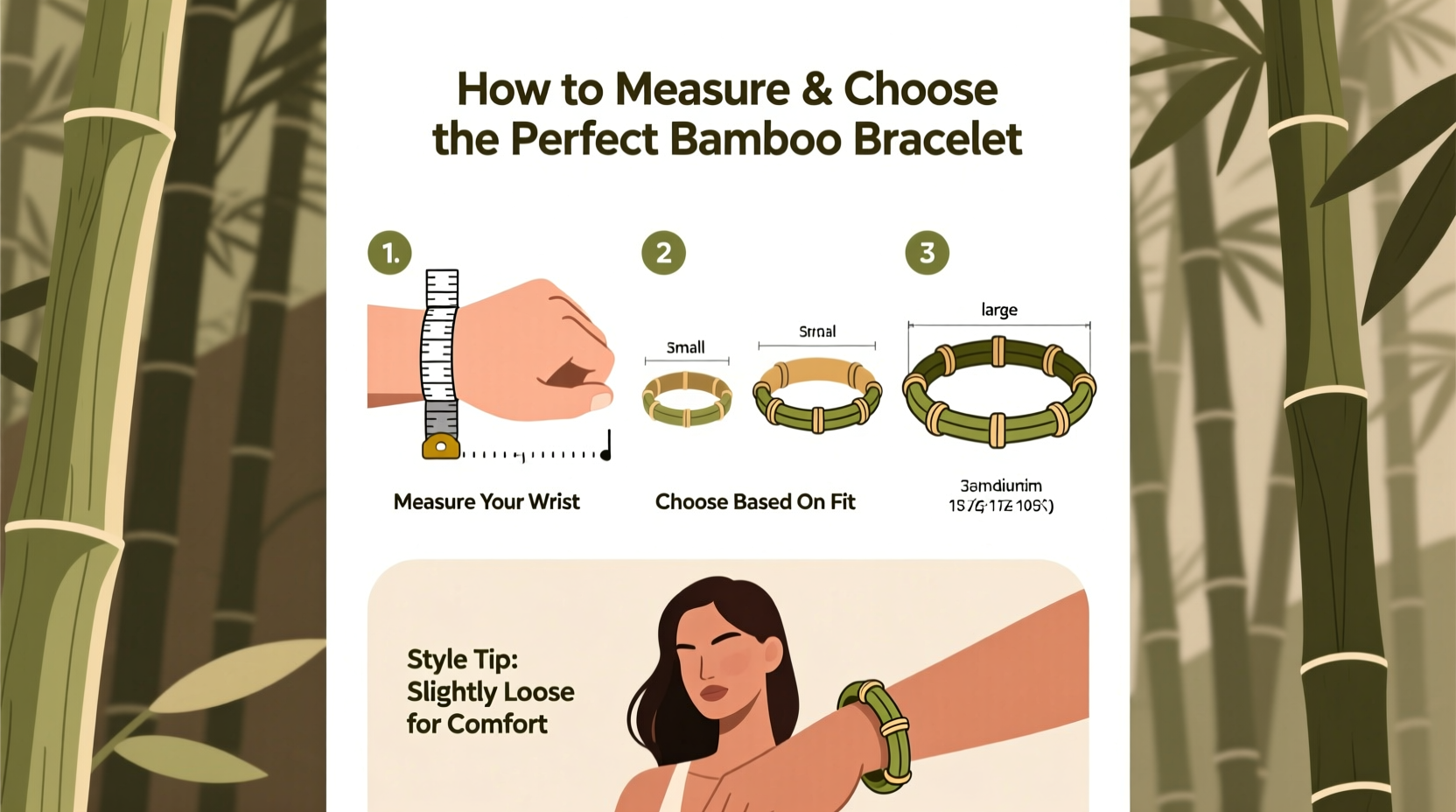 how to measure and choose the perfect bamboo bracelet size for comfort and style