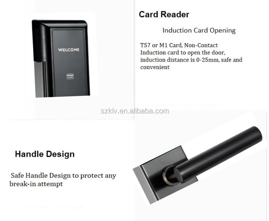 hotel management software system access keycards Rfid hotel room door lock