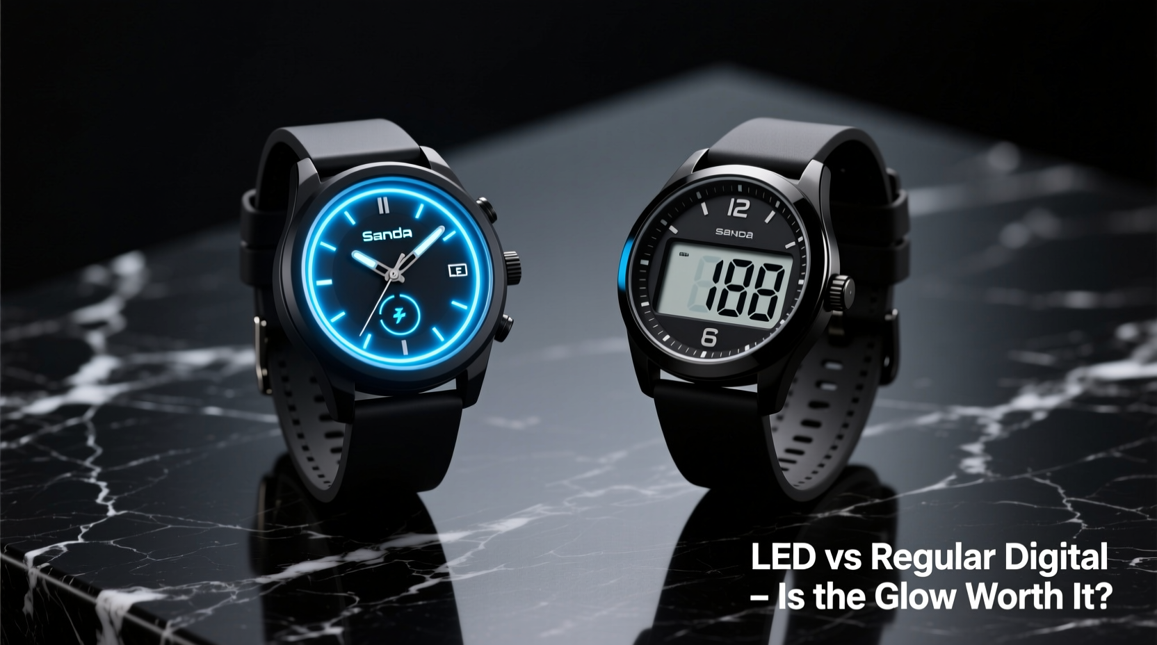 sanda led watch vs regular digital are the extra lights actually worth it