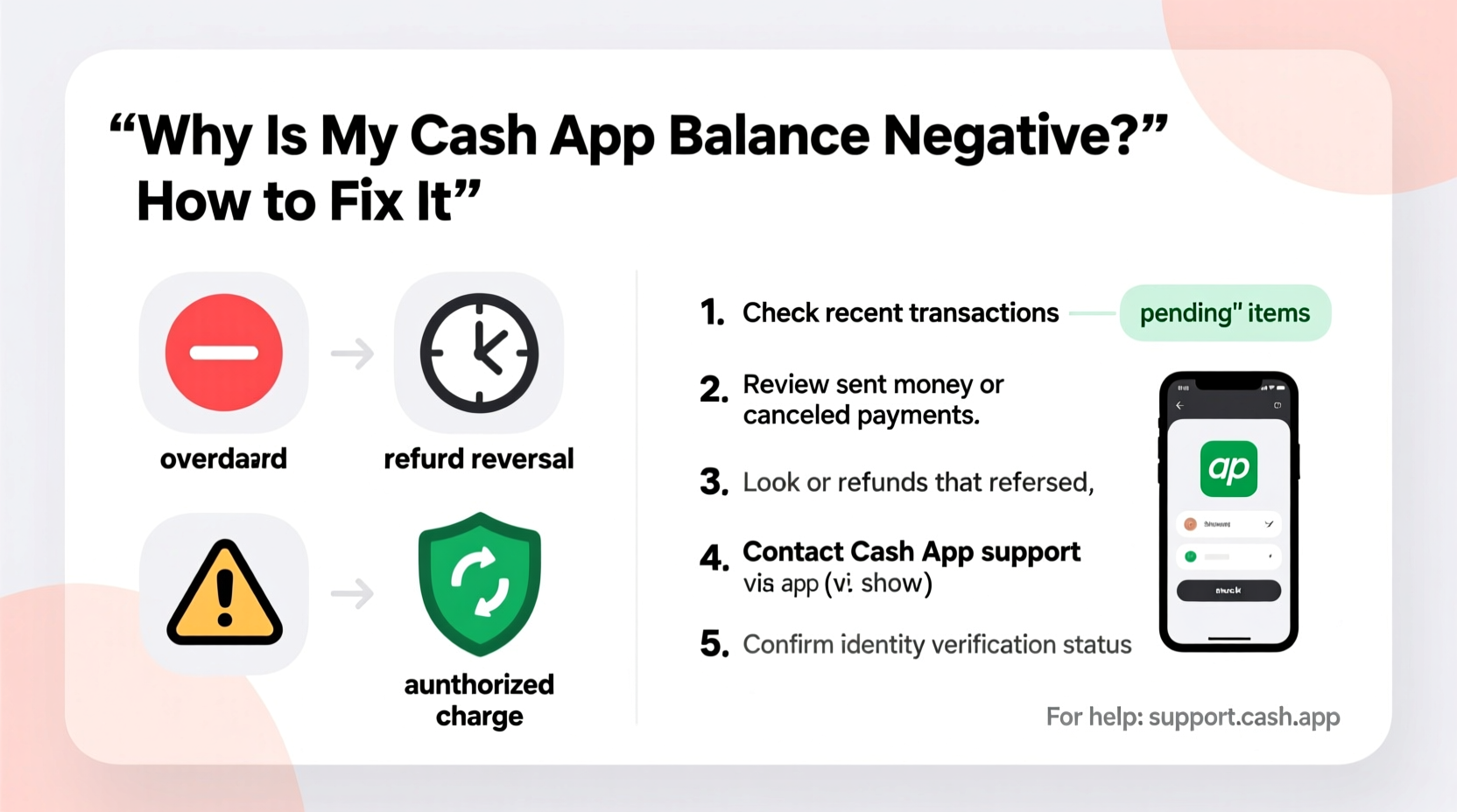 why is my cash app balance negative understanding fixing it