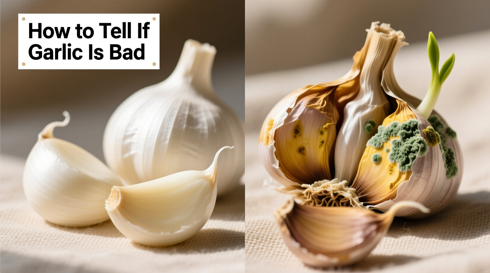how to tell if garlic is bad