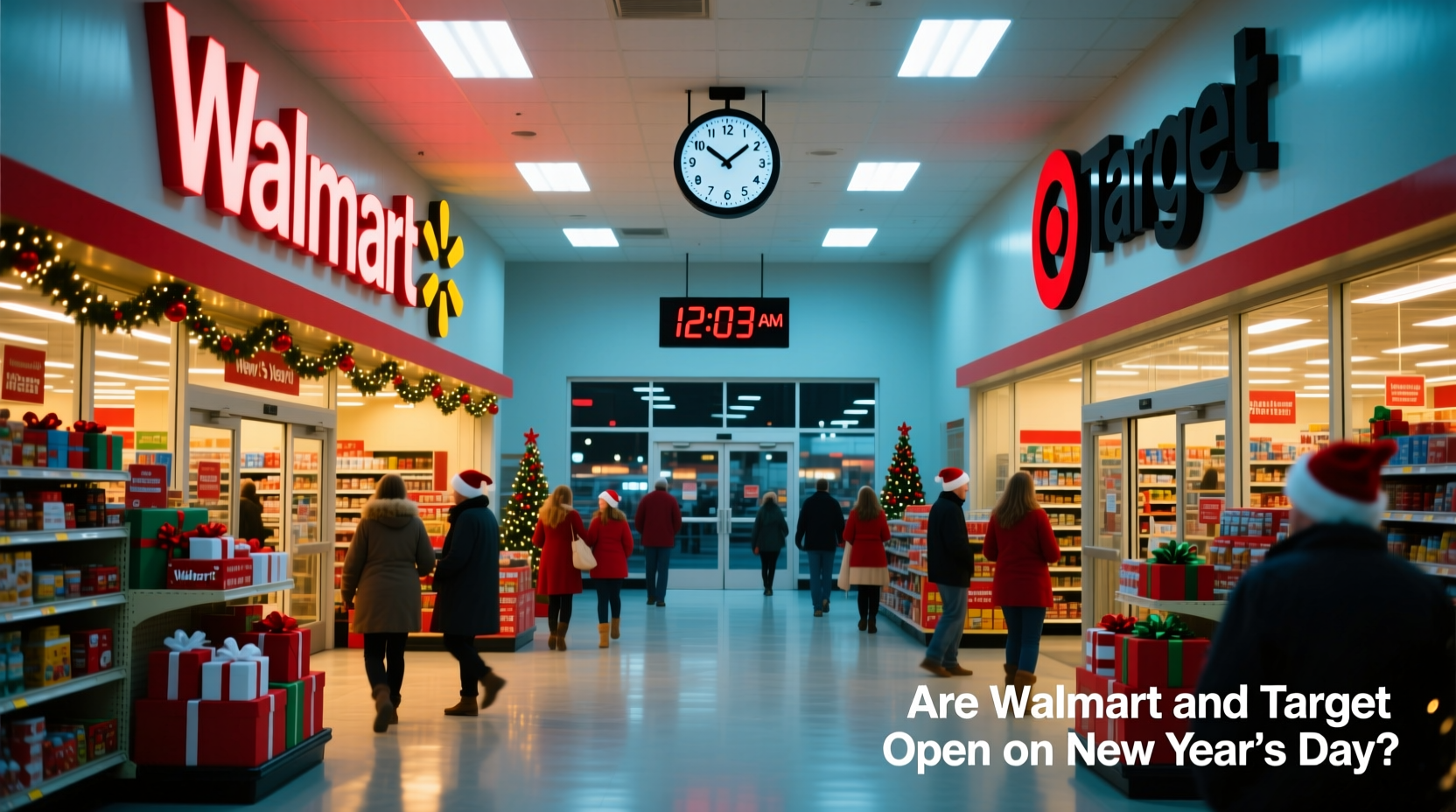 is walmart and target open on new years day