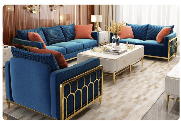 Living Room Furniture Sofa Sets luxury Modern green velvet sofa